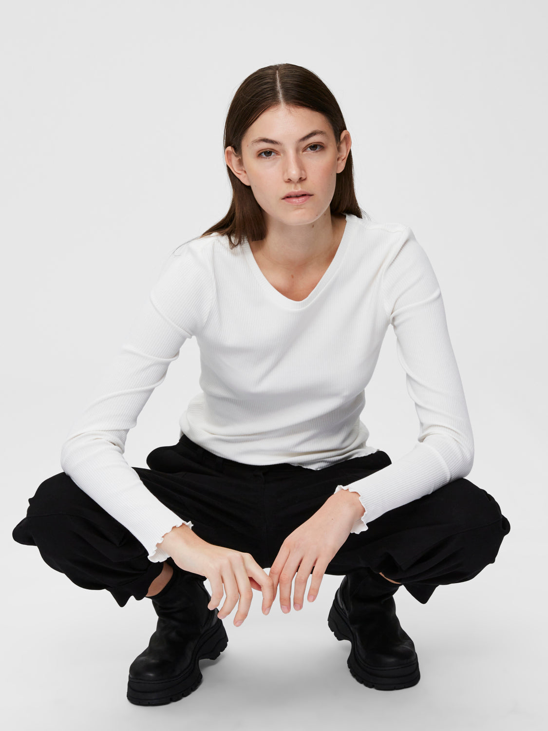 SLFANNA T-Shirt - snow white